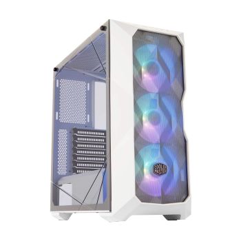 Cooler Master TD500 MESH V2 White, 3 x 120MM ARGB FANS, The front and top panel features Fine Mesh technology for optimal airflow, TEMP
