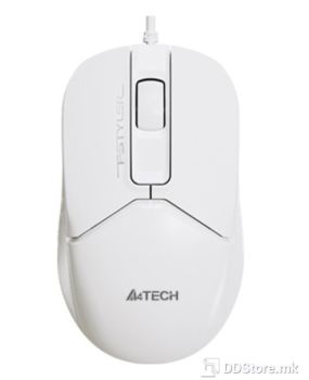 Mouse A4 FM12S Silent 1200 DPI USB White