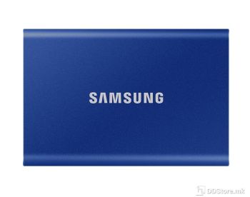 Samsung Portable SSD T7 1TB ( Blue ), Shock-resistance, Password protection 256-bit, Up to  1050 MB/s, MU-PC1T0H/WW