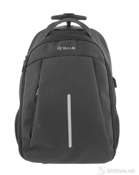 Notebook Backpack Tellur Rolly Trolley USB 15.6" Black