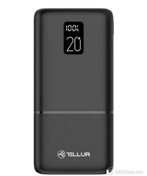 Power Bank Tellur PD202 Boost Pro 20000mAh Dual Type-C QC 3.0 22.5W + PD20W LCD Black