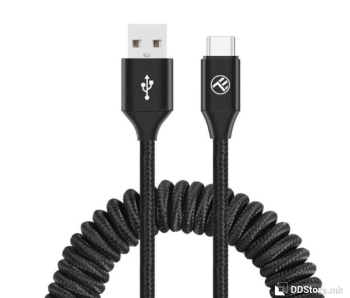 USB Cable 2.0 AM to Type-C Tellur 1.8m Extendable 3A Black