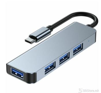 USB HUB 3.0 4-Port Type-C MOYE X4 Silver