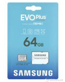 SAMSUNG MICRO-SD SDXC 64GB EVO PLUS CL10 U30 V30 130mb/s MB-MC64KA/EU