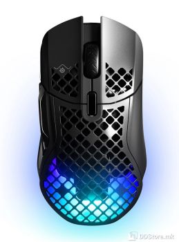 Mouse SteelSeries Aerox 5 (2022) Wireless/Bluetooth Gaming Optical RGB, AquaBarrier IP54, Black