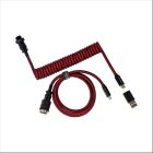 KEYBOARD ACCESSORY  KEYCHRON COILED AVIATOR PREMIUM (Type-C to Type-C) w/adapter type-A to Type-C, RED