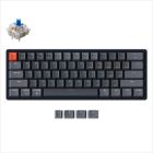 KEYBOARD MECHANICAL KEYCHRON K12 HS ALUMINIUM RGB LED 60% Gateron G Pro Blue switch Multi-Device (Wired+Bluetooth), Black, K12-J2
