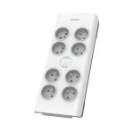 Philips  SPN7080WA/58 , Surge protector, 8 outlets, worry free protecting , power and surge indicators, max current 16 A  /  3680W , jo