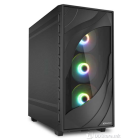 ATX Midi Tower Case Sharkoon Rebel C80G Black ARGB w/2xUSB 3.0, Type-C USB 3.2, 4x 120mm Fans
