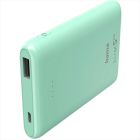 POWER BANK HAMA Slim 5HD 5000mAh 18.5W Input (Micro-USB), Output USB-A mint green, 201665