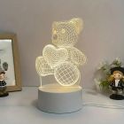 GAME FIGURINE TEDDY BEAR HEART 3D EXTRALINK NIGHT LAMP