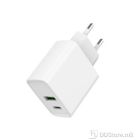 USB Universal Power Charger 2 port Gembird 20W Type C White