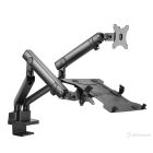 Gembird Desk mounted adjustable monitor arm with notebook tray (full-motion)g, PN:MA-DA3-02