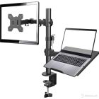 Gembird Adjustable desk mount with monitor arm and notebook tray, PN:MA-DA-03