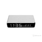 Digital Alarm Clock Gembird w/Wireless Charger and Thermometer Silver