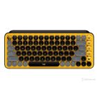 LOGITECH POP KEYS Brown Tactile switch w/Emoji, Logi Bolt w/Bluetooth Multi-device Blast Yellow 920-010735