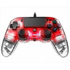 NACON ILLUMINATED COMPACT GAME PAD WIRED (for PC, PS4), w/Headset jack, RED, SLEH-00469