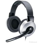 Genius HS-05A Deluxe Full-Size Headset for Comfort, Silver/Black