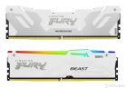 Kingston 32GB 6400MHz DDR5 CL32 DIMM (Kit of 2), FURY Renegade White Heat Spreader RGB, KF564C32RWAK2-32