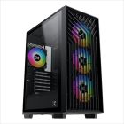 CASE XIGMATEK ATX mid-Tower LUX G black w/TG Magnet flip, 4x120mm X24A, ARGB Galaxy II Fan Control Kit