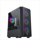 CASE XIGMATEK microATX NYX Air, Left TG, Meshed Grill Front panel , 4x120mm Z20F LED RGB FIXED fan, EN41211