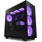 CASE NZXT ATX Mid-Tower H7 ELITE (2023) RGB w/2xWINDOWS + Top MESH 3x F140 RGB Core Fan, F140Q Airflow fan, USB-C 3.2, 2xUSB-A 3.2, Matte Black CM-H71EB-02