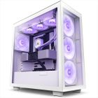 CASE NZXT ATX Mid-Tower H7 ELITE (2023) RGB w/2xWINDOWS + Top MESH 3x F140 RGB Core Fan, F140Q Airflow fan, USB-C 3.2, 2xUSB-A 3.2, Matte White CM-H71EW-02