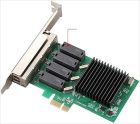 NET LAN PCIe 10/100/1000 4port, DIEWU TXA066, Chipset: 8111H, LP