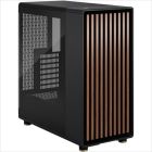 CASE FRACTAL DESIGN ATX Mid-Tower NORTH, 2x140mm Aspect 4-pin PWM fans, w/WINDOW Clear, Front wood panel, Charcoal Black, FD-C-NOR1C-02