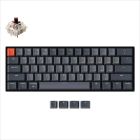 KEYBOARD MECHANICAL KEYCHRON K12 HOT-SWAPPABLE WHITE LED 60% Gateron Brown switch Multi-Device (Wired+Bluetooth), Black, K12-G3