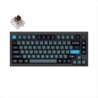 KEYBOARD MECHANICAL KEYCHRON Q1 PRO ALUMINIUM HS RGB LED 75% Keychron K Pro Brown switch,Black Blue,w/knob, Q1P-M3