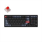 KEYBOARD MECHANICAL KEYCHRON K4 PRO QMK/VIA HS WHITE LED 96% Keychron K PRO Red  switch Multi-Device (Wired+Bluetooth), Black, K4P-G1