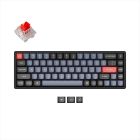 KEYBOARD MECHANICAL KEYCHRON K6 PRO QMK/VIA ALUMINIUM HS RGB LED 65% Keychron K PRO Red switch Multi-Device (Wired+Bluetooth), Black, K6P-J1