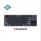 KEYBOARD MECHANICAL KEYCHRON K1 SE HS AL TOP CASE LOW PROFILE RGB LED TKL Gateron Blue switch Multi-Device(Wired+Bluetooth)Black, K1SE-H2