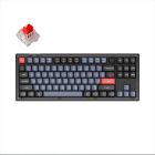 KEYBOARD MECHANICAL KEYCHRON V3 TKL QMK/VIA RGB Keychron K PRO Red switch, Frosted Black (Translucent), w/knob, V3-C1