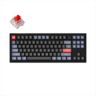 KEYBOARD MECHANICAL KEYCHRON V3 TKL QMK/VIA RGB Keychron K PRO Red switch, Carbon Black (Non-Transparent), w/knob, V3-D1