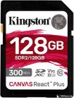 Secure Digital Kingston 128GB SDXC Canvas React Plus CL10 UHS-II U3 V90 300MB Read