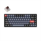 KEYBOARD MECHANICAL KEYCHRON K2 PRO QMK/VIA ALUMINIUM HS RGB LED 75% Keychron Brown switch Multi-Device (Wired+Bluetooth), Black, K2P-J3