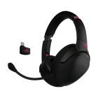 ASUS ROG Strix Go 2.4 Electro Punk Wireless Gaming Headphones with USB-C, 2.4 GHz Adapter, Ai Powered Noise-Cancelling Microphone, Over