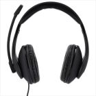 HEADPHONES HAMA USB300, w/microphone, USB, w/ controler, Black 139924