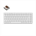 KEYBOARD MECHANICAL KEYCHRON K3 PRO QMK/VIA HS LP RGB LED 75% Gateron Brown switch Multi-Device (Wired+Bluetooth), White, K3P-Q3