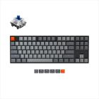 KEYBOARD MECHANICAL KEYCHRON K8 HS RGB LED TKL Gateron Optical Blue switch Multi-Device (Wired+Bluetooth), Black, K8-P2