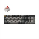 KEYBOARD MECHANICAL KEYCHRON C2 PRO QMK/VIA WHITE LED FULL SIZE, Keychron K Pro Red switch, Black, C2P-K1