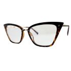 Two Circles Leopard Brown Color - Blue Light and UV Protective Glasses, with included protection case, C3