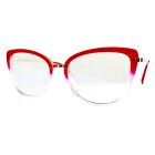 Two Circles Fancy Rose Red Color - Blue Light and UV Protective Glasses, with included protection case, C4