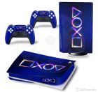 Vinyl cover (stickers) for console and controller - PlayStation logo v2 (PS5 Disc Edition)