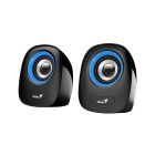 Genius SP-Q160 speakers, Blue, 3W, USB power