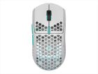 MOUSE WIRELESS USB DARK PROJECT ME4 White/Neon Blue, 26000 DPI, Replacement keys and back without honeycomb, ME-9504