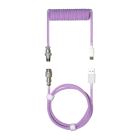 Cooler Master Coiled Cable Dream Purple with Detachable Metal Aviator Connector, Flexible Reinforced-Braided Nylon Cable, USB-A to USB