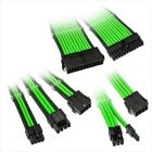 EXTENSION PSU KIT KOLINK ATX 24-pin, CPU 4+4-pin, PCI-E 8-pin x2, PCI-E 6+2-pin x3, w/cable clips GREEN/BLACK ZUAD-1278